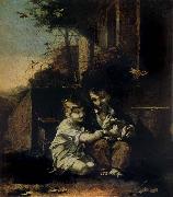 Pierre-Paul Prud hon Children with a Rabbit France oil painting artist